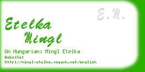 etelka mingl business card